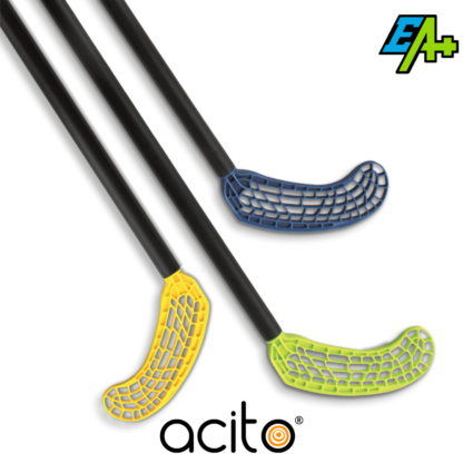 Taco de floorball Acito Medi 3 cores 416x416 - Kit Floorball Acito Beta 95 com 12 tacos e 10 bolas